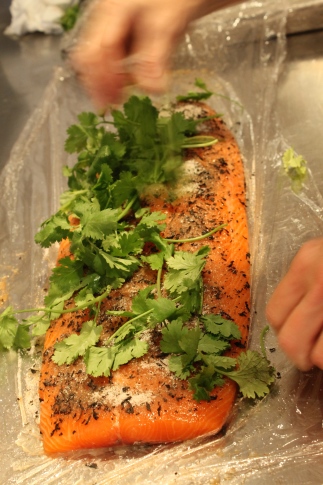 Gravlax with Cilantro and Mint