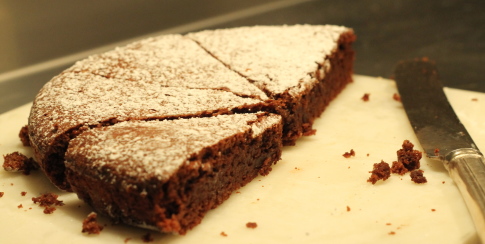 Elizabeth David’s Chocolate and Almond Cake