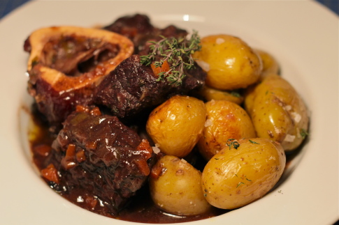 Oven-braised Beef with Crème de Cassis