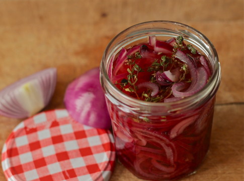 Pickled red onions