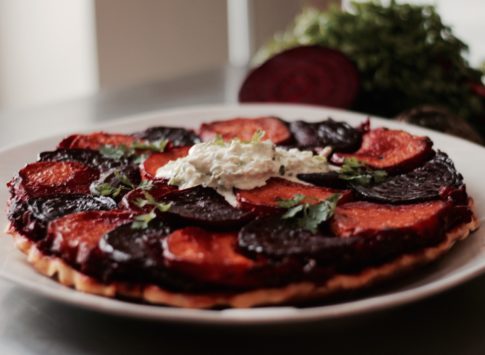 Beetroot and Sweet Potato Tart