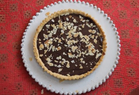 Coconut Chocolate Ganache Tart with Almond Flour Crust