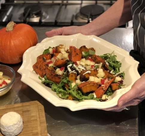 Roasted Spiced Pumpkin and Pickled Apple Dressing