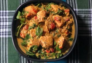 Indian style salmon curry
