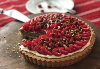 Raspberry and Pistachio Tart